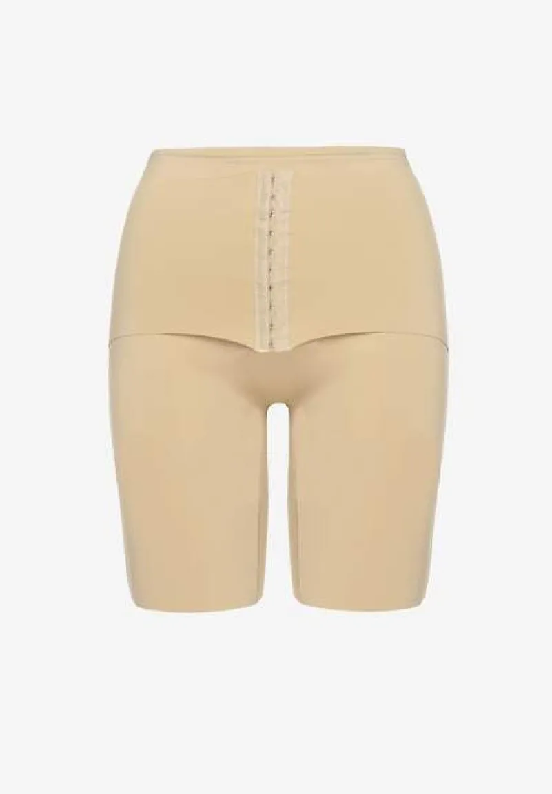Beżowa Bielizna modelująca Majtki Typu Szorty High Waist Liradelle