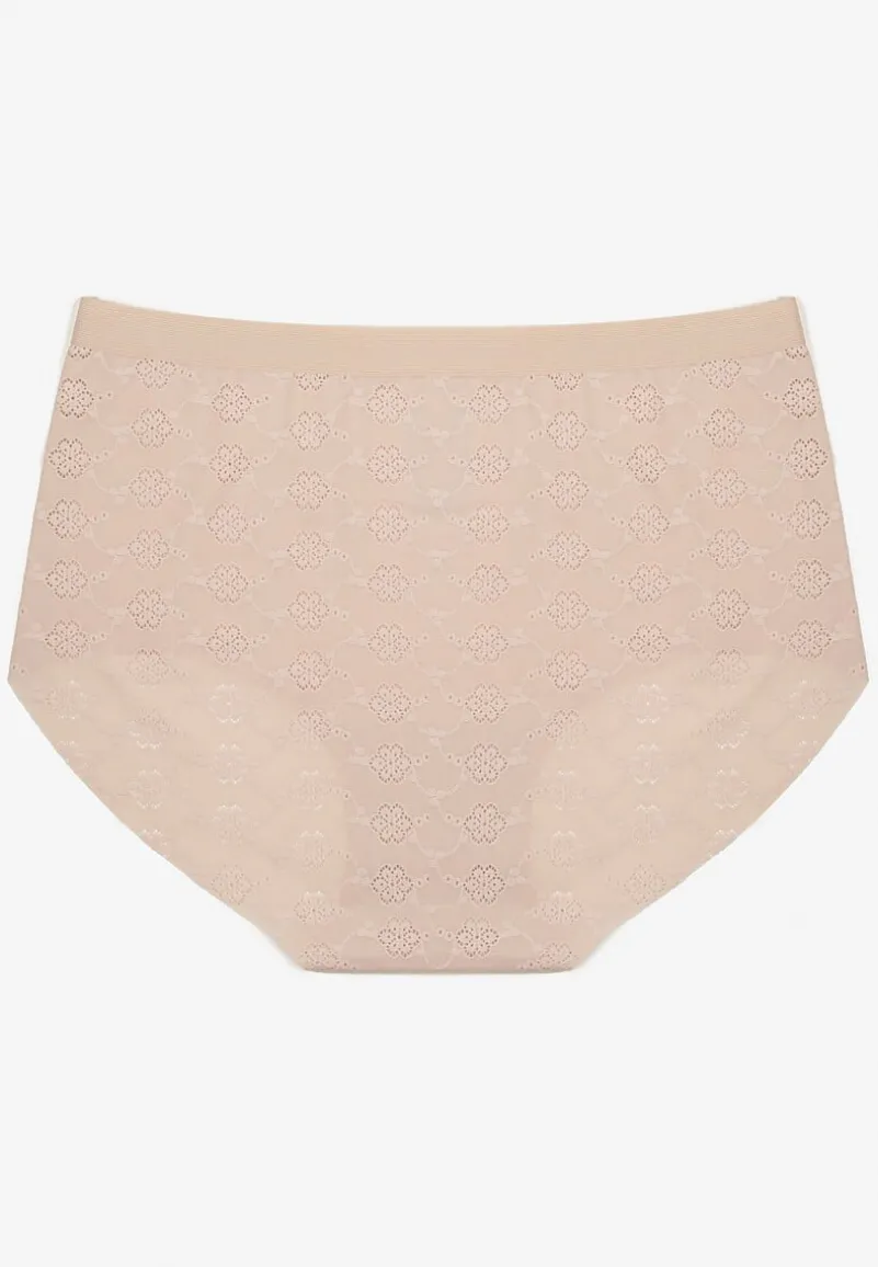 Beżowa Bielizna Modelująca Majtki High Waist Lilialira