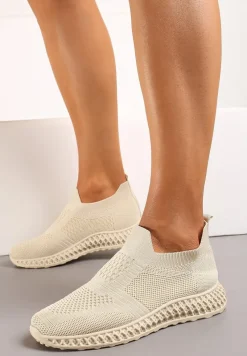 Beżowe Buty Sportowe Phinelle