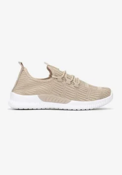 Beżowe Buty Sportowe Pudina
