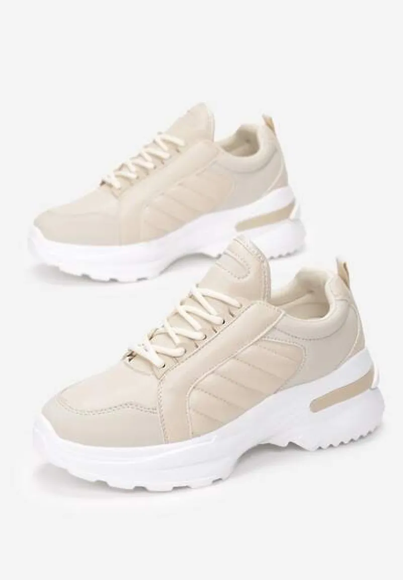 Beżowe Sneakersy Doreania