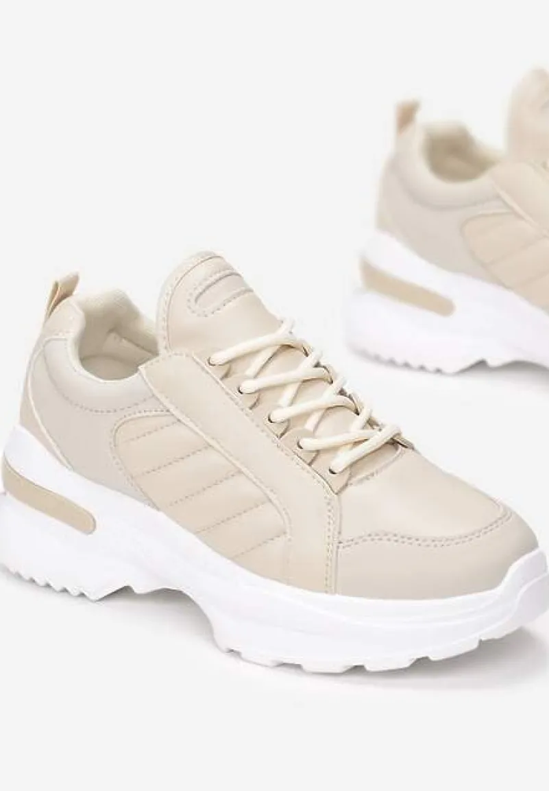 Beżowe Sneakersy Doreania