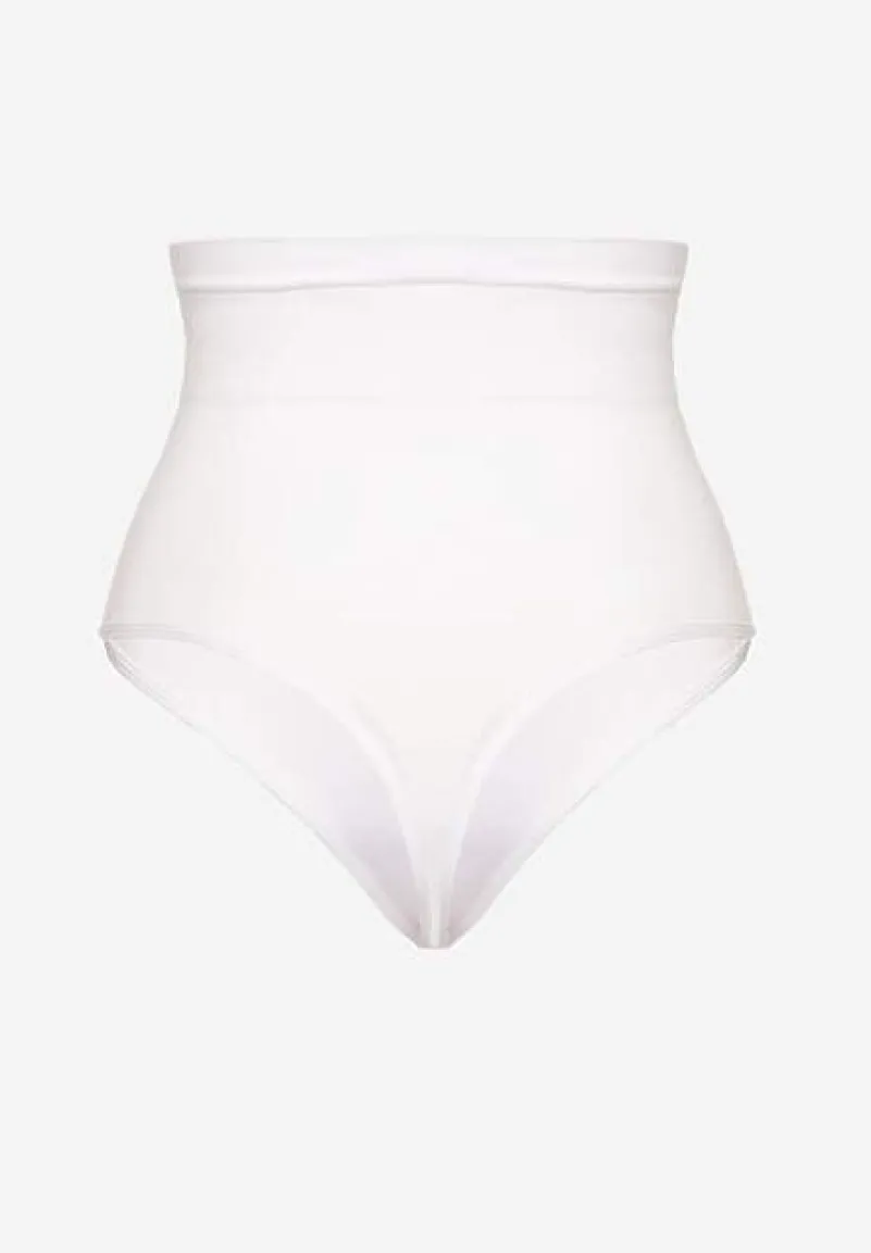 Biała Bielizna modelująca Majtki Stringi High Waist Avalivia
