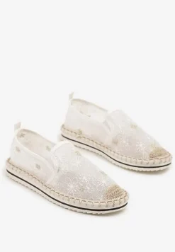 Białe Espadryle z Ozdobną Plecionką Eranoria
