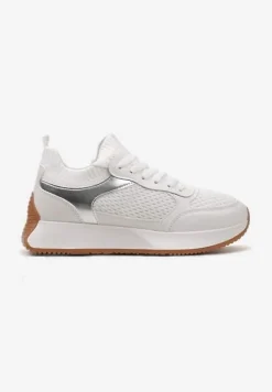 Białe Sneakersy ze Skarpetkową Cholewką Willowa