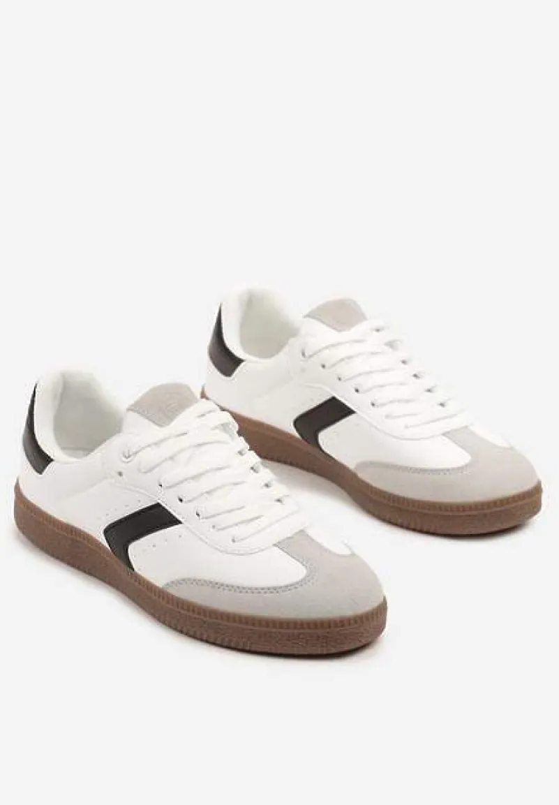 Białe Sneakersy z Perforacją w Stylu Tenisówek Olirielis