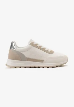 Białe Sznurowane Sneakersy przed Kostkę Kiea