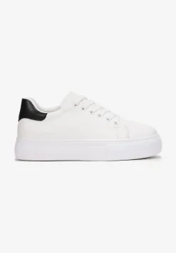 BIało-Czarne Sneakersy Thessomeda