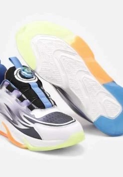 Biało-Niebieskie Buty Sportowe Sneakersy na Płaskiej Podeszwie z Regulowanym Pokrętłem Vimaritta