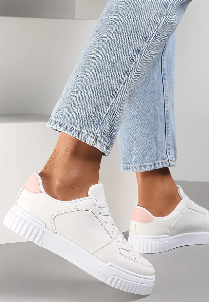 Biało-Różowe Sneakersy Amathanassa
