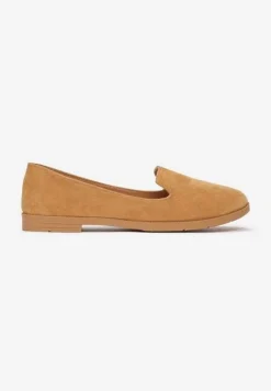 Brązowe Balerinki Typu Loafersy Daphikaia
