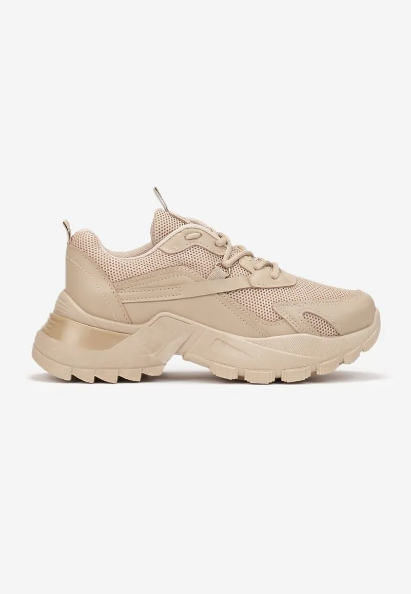 Ciemnobeżowe Sneakersy Dorameia