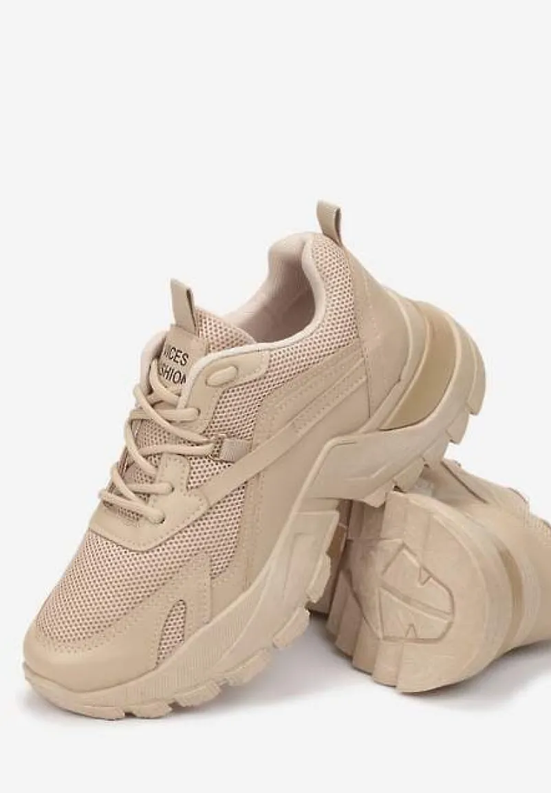 Ciemnobeżowe Sneakersy Dorameia