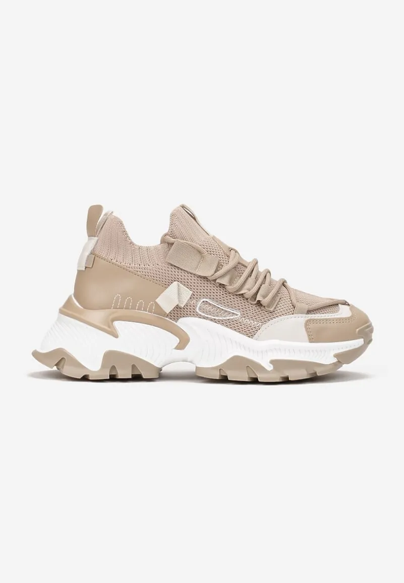 Ciemnobeżowe Sneakersy Kharena