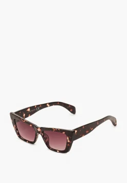 Ciemnobrązowe Eleganckie Okulary Przeciwsłoneczne Cat Eye Firsa
