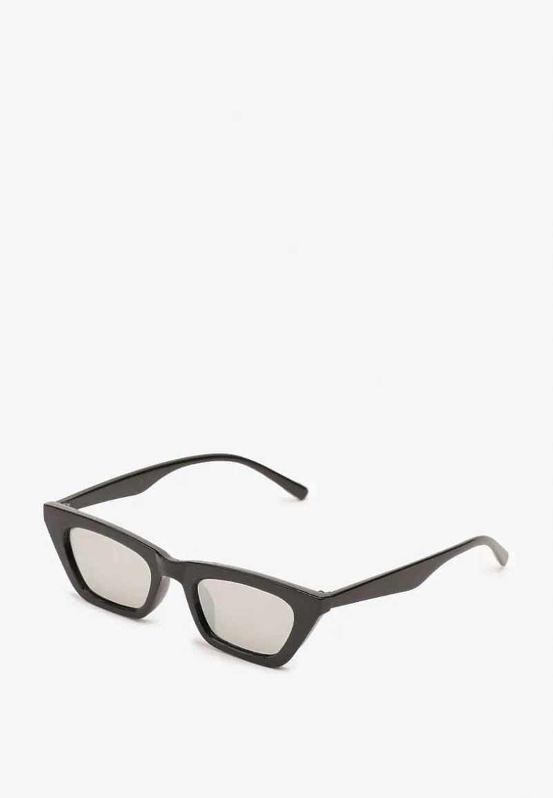 Czarne Okulary Przeciwsłoneczne w Typie Cat Eye z Filtrem UV Gleavelle