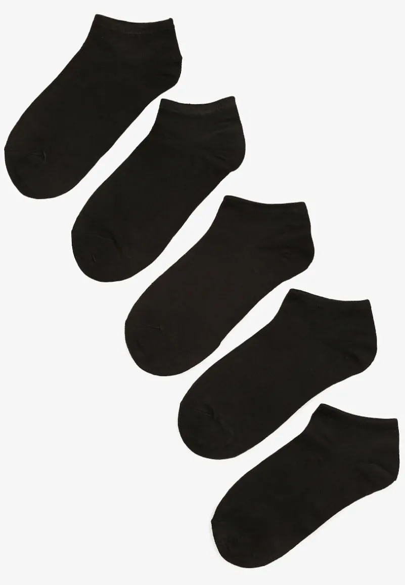 Czarne Skarpety Typu Stopki z Bawełny 5-Pack Arririda