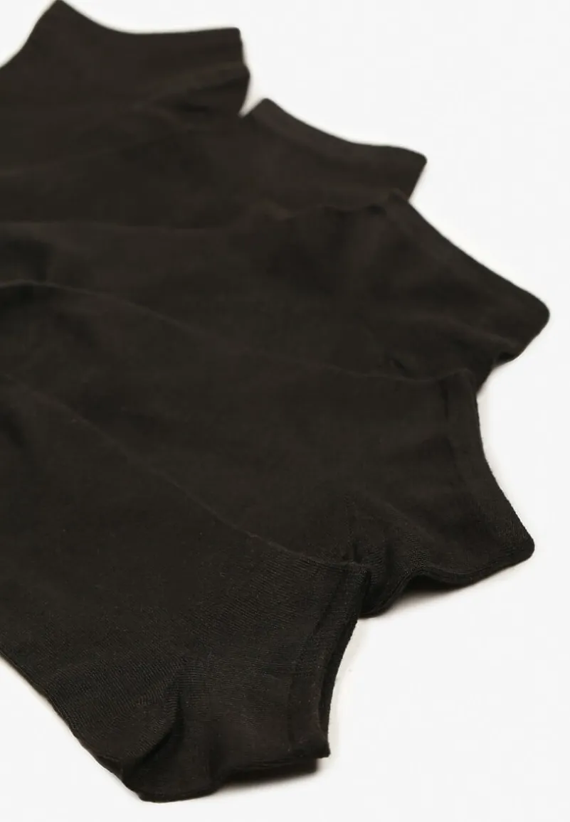 Czarne Skarpety Typu Stopki z Bawełny 5-Pack Arririda
