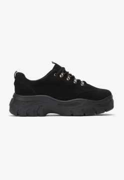 Czarne Zamszowe Sneakersy Farwynn