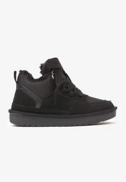 Czarne Zimowe Sneakersy Vices Stylizowane na Śniegowce z Futerkiem Tennira