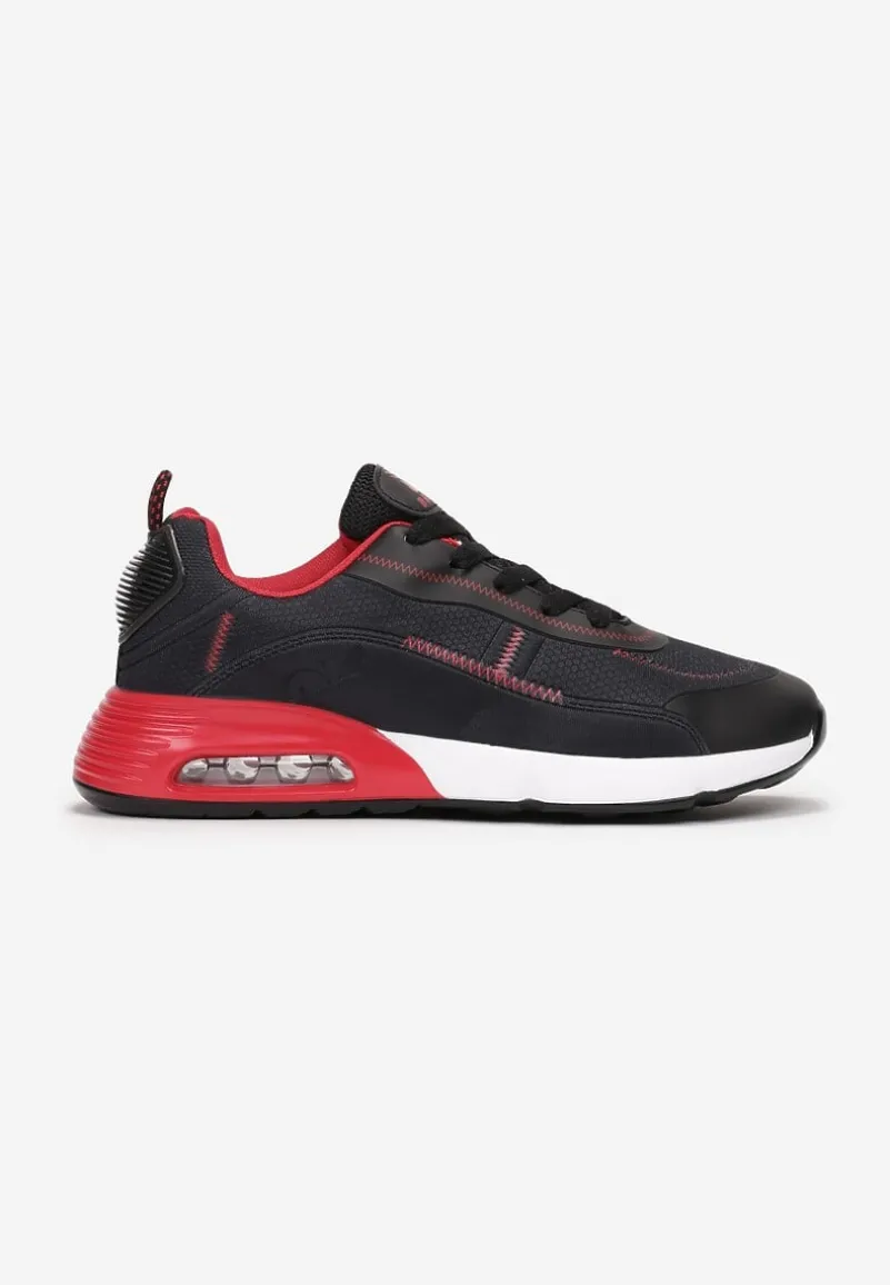 Czarno-Czerwone Sneakersy Qinerris