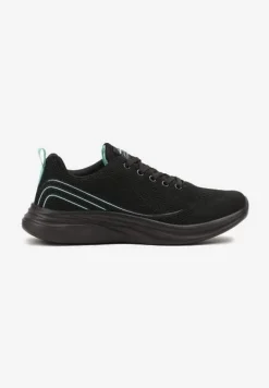 Czarno-Miętowe Buty Sportowe Sneakersy Zdobione Efektem Ombre Banelissa