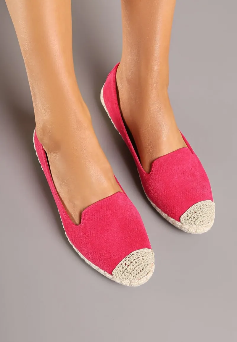 Fuksjowe Espadryle z Motywem Plecionki Ralomea