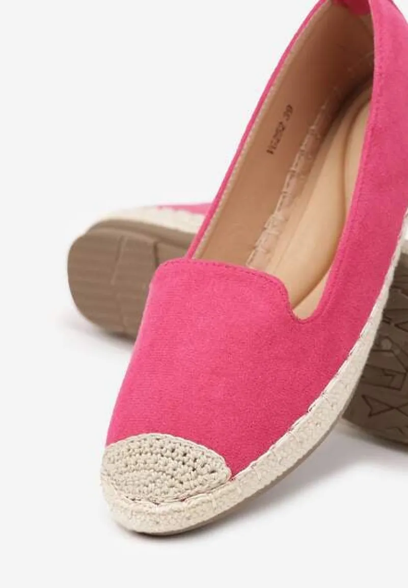 Fuksjowe Espadryle z Motywem Plecionki Ralomea