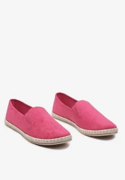 Fuksjowe Wsuwane Tenisówki Espadryle z Plecioną Podeszwą Elladia
