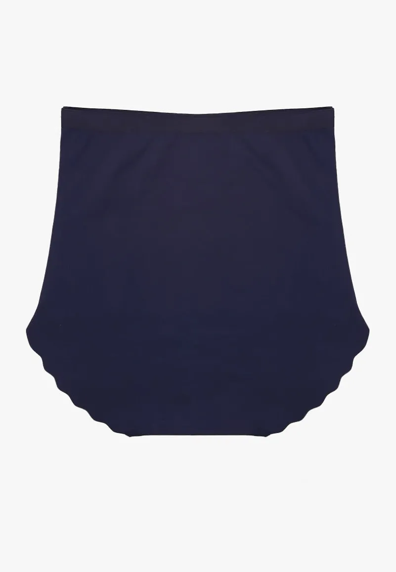 Granatowa Bezszwowa Bielizna modelująca Majtki High Waist Falawena