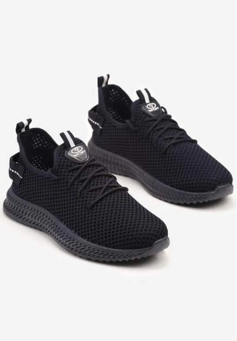 Granatowe Elastyczne Buty Sportowe Sneakersy Nuriane
