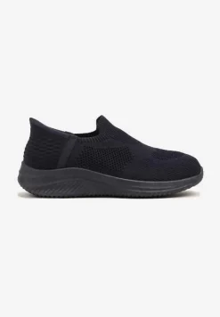 Granatowe Wsuwane Buty Sportowe Sneakersy z Siateczki Kolarietia