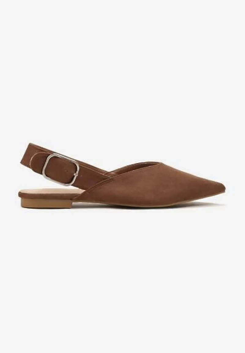 Jasnobrązowe Sandały Vices Typu Slingback z Wkładką ze Skóry Naturalnej Rallora