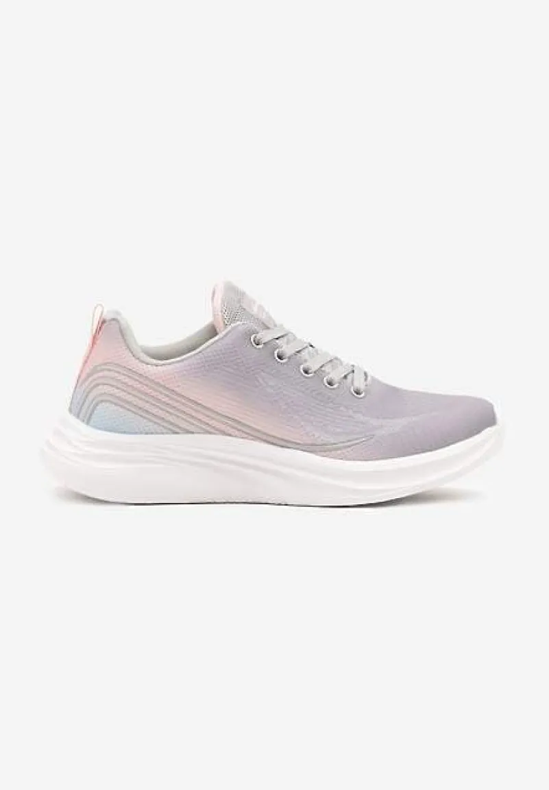 Jasnoszare Buty Sportowe Sneakersy Zdobione Efektem Ombre Banelissa
