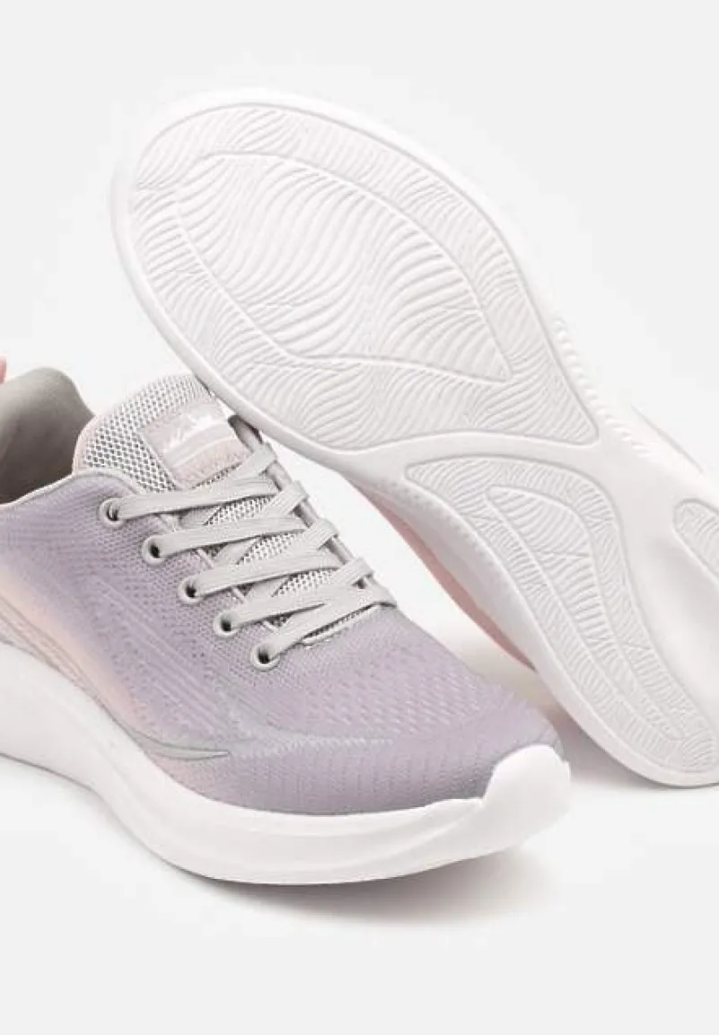 Jasnoszare Buty Sportowe Sneakersy Zdobione Efektem Ombre Banelissa