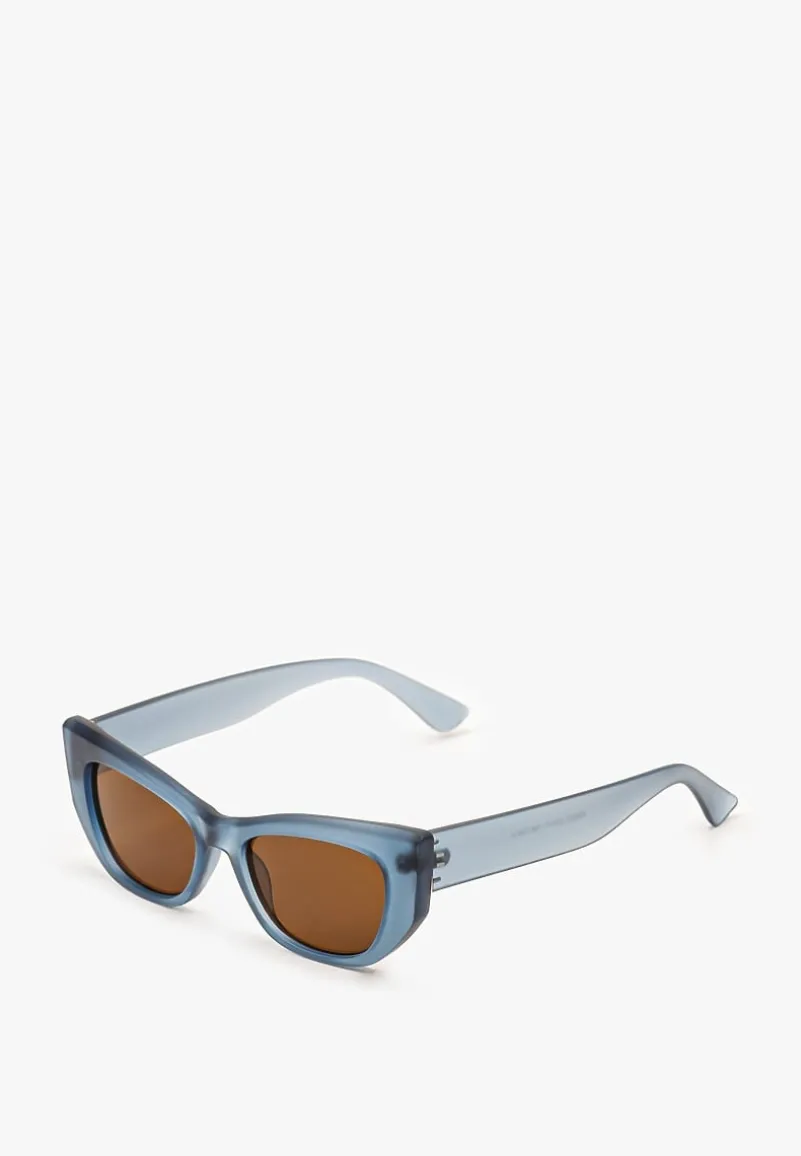 Niebieskie Designerskie Okulary Przeciwsłoneczne z Filtrem UV z Lekkiego Tworzywa Quesdia