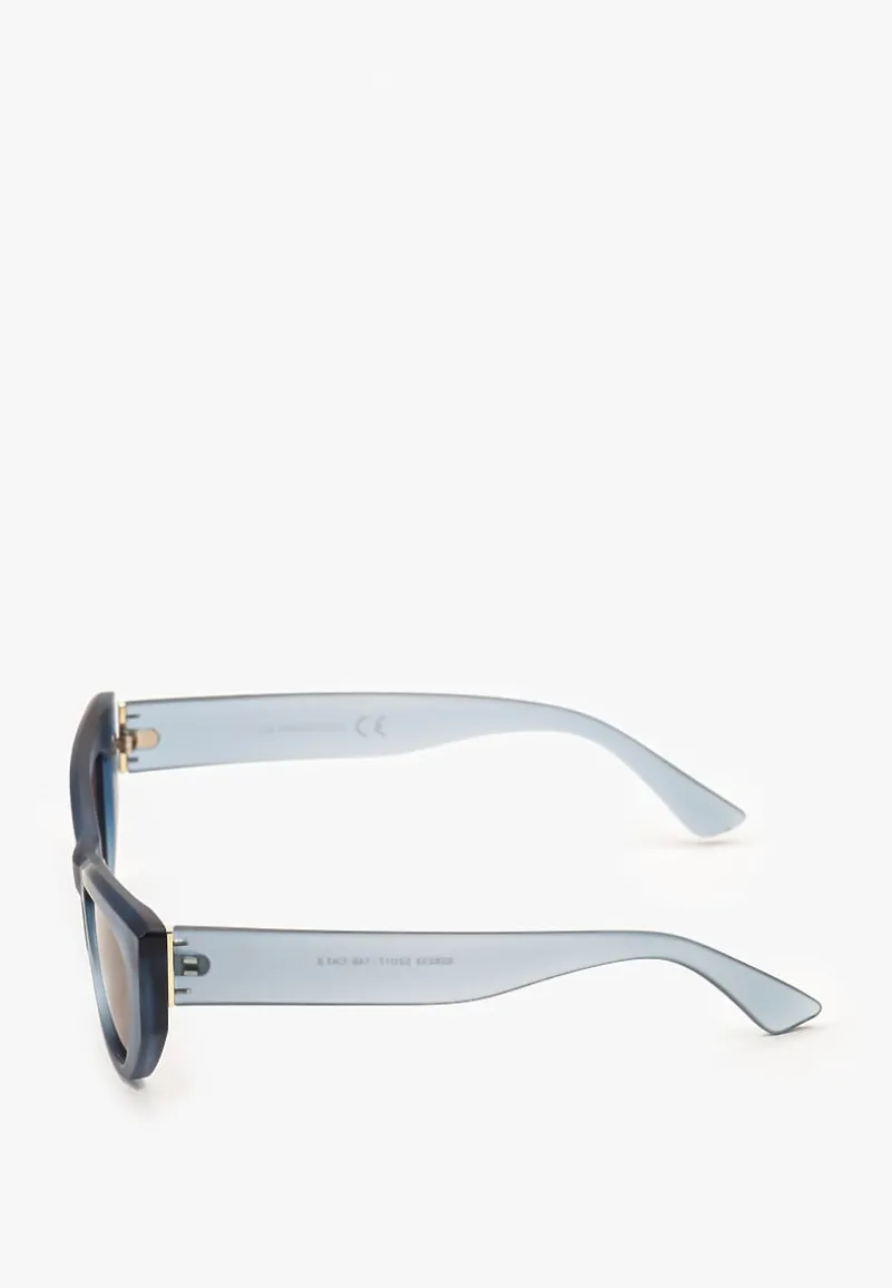 Niebieskie Designerskie Okulary Przeciwsłoneczne z Filtrem UV z Lekkiego Tworzywa Quesdia