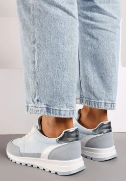 Niebieskie Sznurowane Sneakersy przed Kostkę Kiea