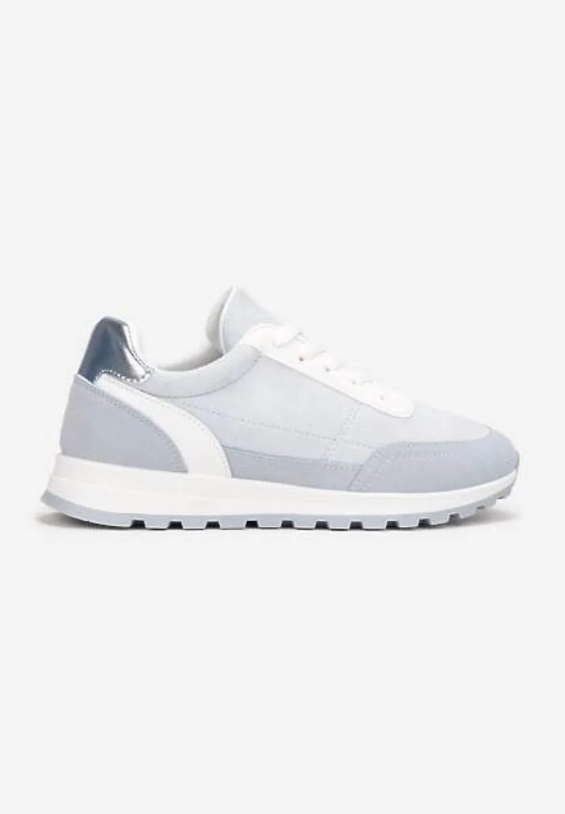 Niebieskie Sznurowane Sneakersy przed Kostkę Kiea