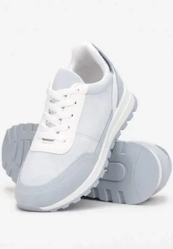 Niebieskie Sznurowane Sneakersy przed Kostkę Kiea