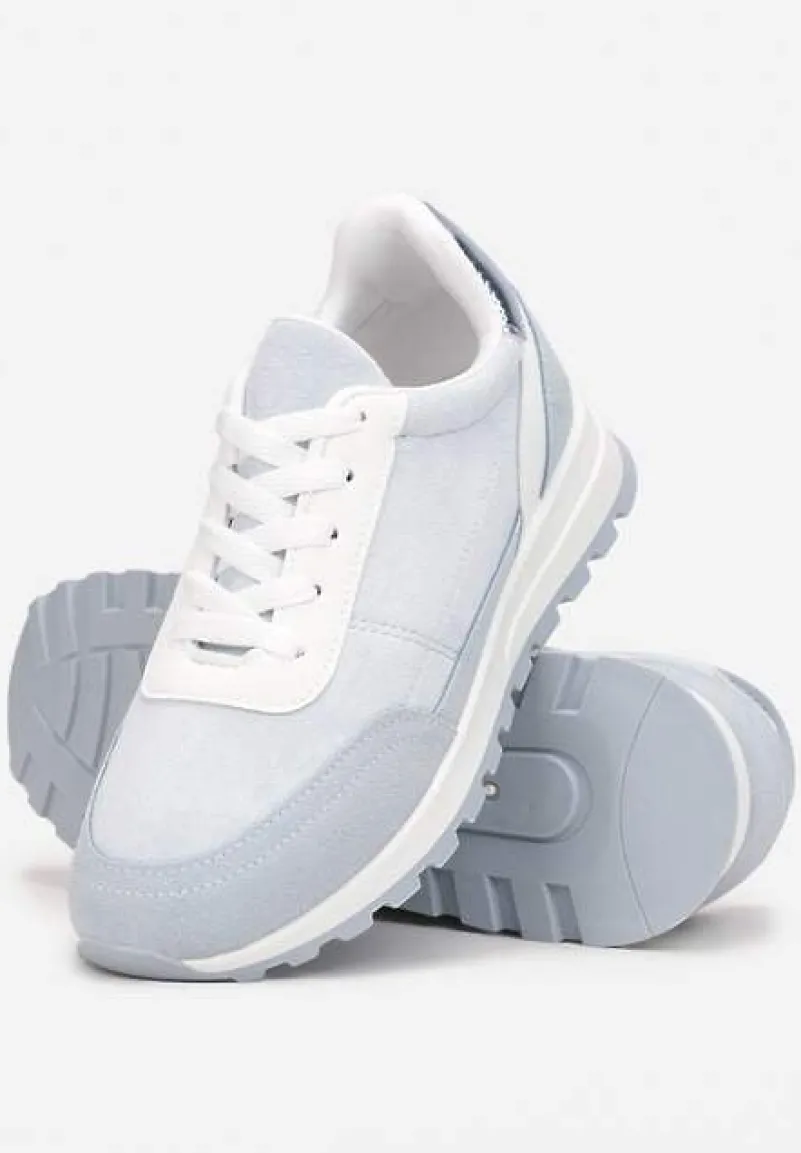 Niebieskie Sznurowane Sneakersy przed Kostkę Kiea
