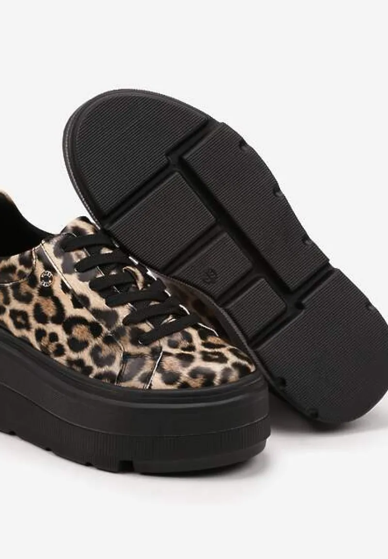 Panterkowe Sneakersy Vices na Grubej Podeszwie Tuliri