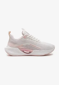 Różowe Buty Sportowe z Siateczki z Ozdobną Wstawką na Podeszwie Yllaria