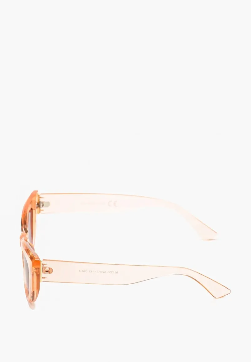Różowe Designerskie Okulary Przeciwsłoneczne z Filtrem UV z Lekkiego Tworzywa Quesdia