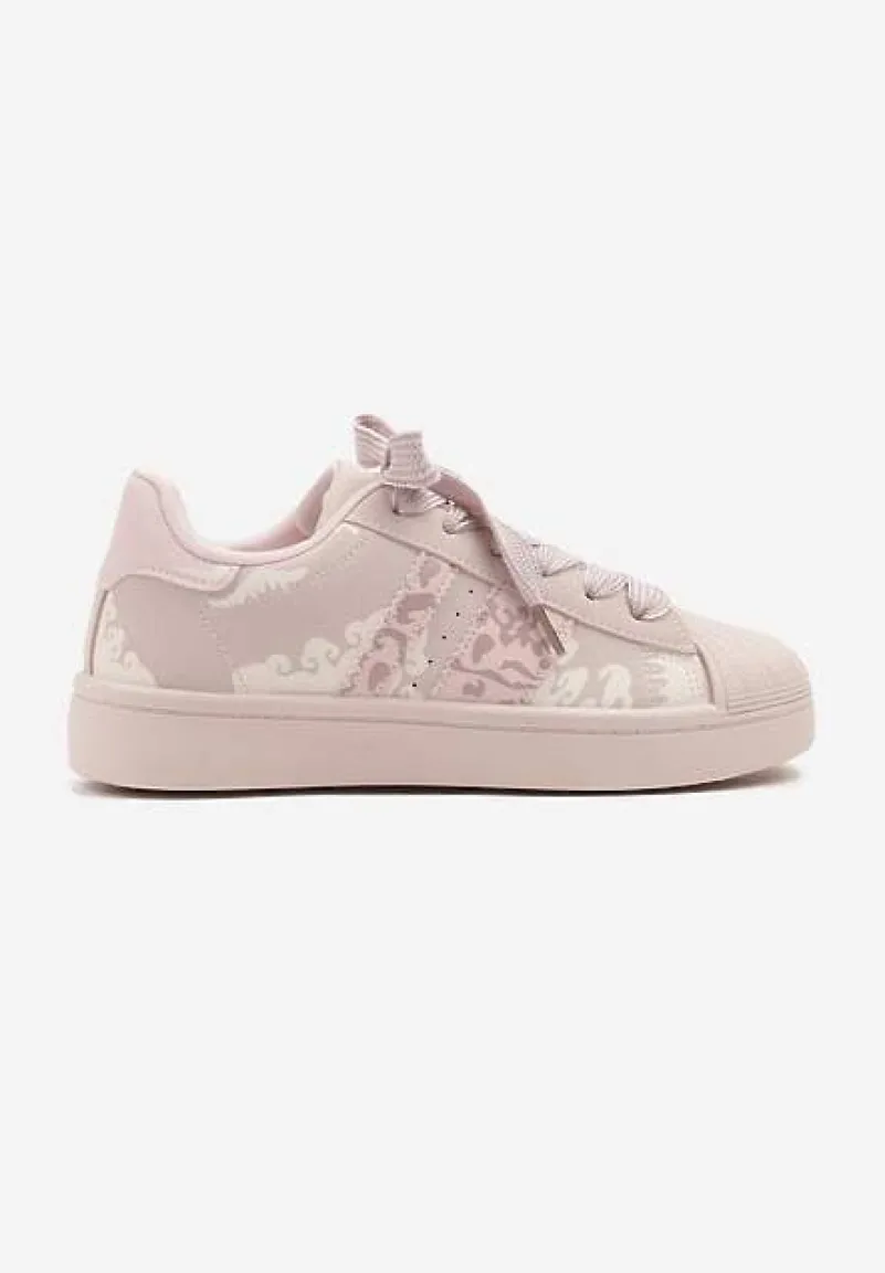 Różowe Sneakersy w Geometryczny Wzór Valdisa