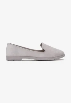 Szare Balerinki Typu Loafersy Daphikaia
