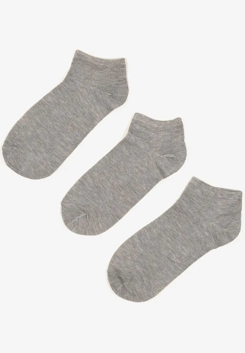 Szare Skarpety z Bawełny 3-Pack Salloren