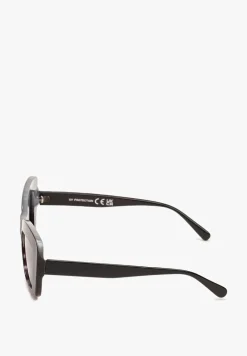 Szaro-Czarne Kocie Okulary Przeciwsłoneczne z Filtrem UV Nairoriel